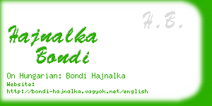 hajnalka bondi business card